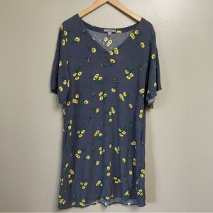 Peace & Pearls Dress size Large navy yellow floral boho